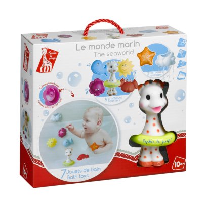 เซตของเล่นอาบน้ำ สัตว์โลกใต้ทะเล 7 ชิ้น  Bath Toy The Marine World of Sophie la girafe